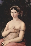 Рафаэль. Портрет Форнарины. 1518-1519. Палаццо Барберини. Рим