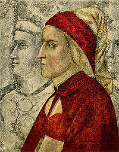 Незаконченный портрет Данте . Фреска Giotto di Bondone