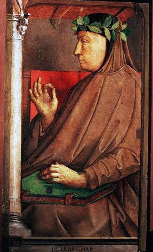 Портрет Франческо Петрарки работы Юстаса ван Гента, XV