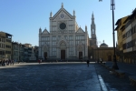 Площадь и собор Санта- Кроче с могилой Микельанджело.